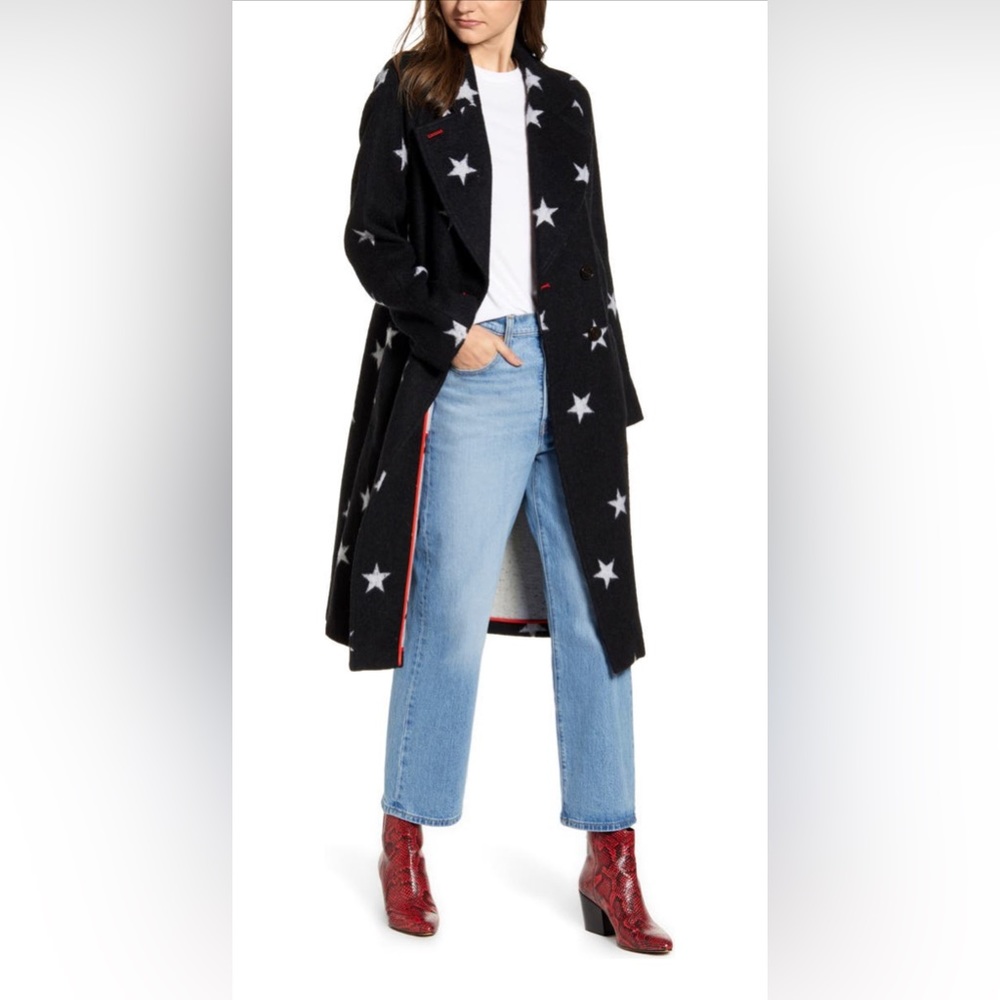 Avec Les Filles Star Double Face Trench Coat